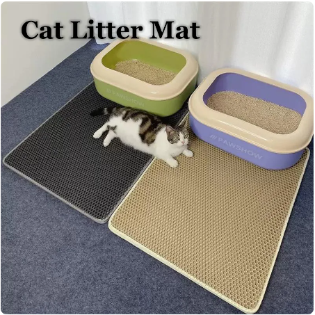 Waterproof Double Layer Cat Litter Box Mat – Pawsome Tech