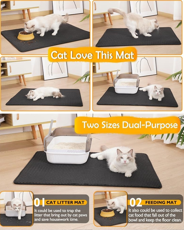 Double Layer Waterproof Cat Litter Mat – Sugar Pet Shop