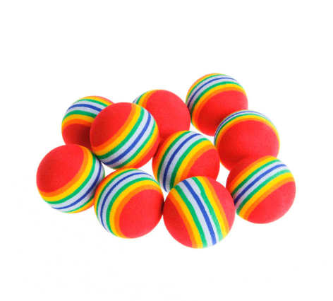 Rainbow Cat Toy Ball (10pcs)